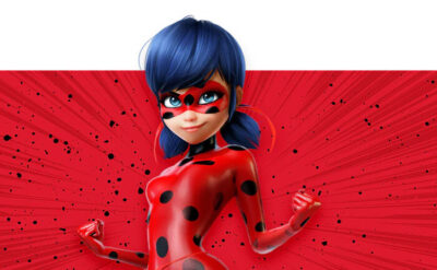 پس زمینه دختر کفشدوزکی